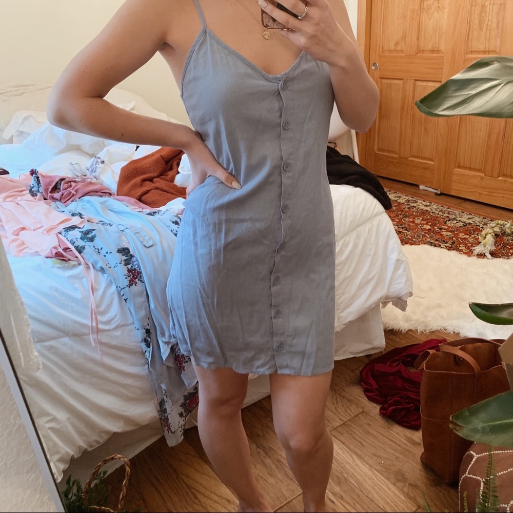 Blue Button Dress